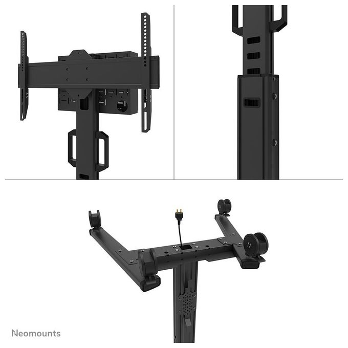 Neomounts FL50S-825BL1 MOVE Up Carrello TV Mobile 37'' 75'' 70 Kg Altezza Regolabile Certificato TÜV colore Nero
