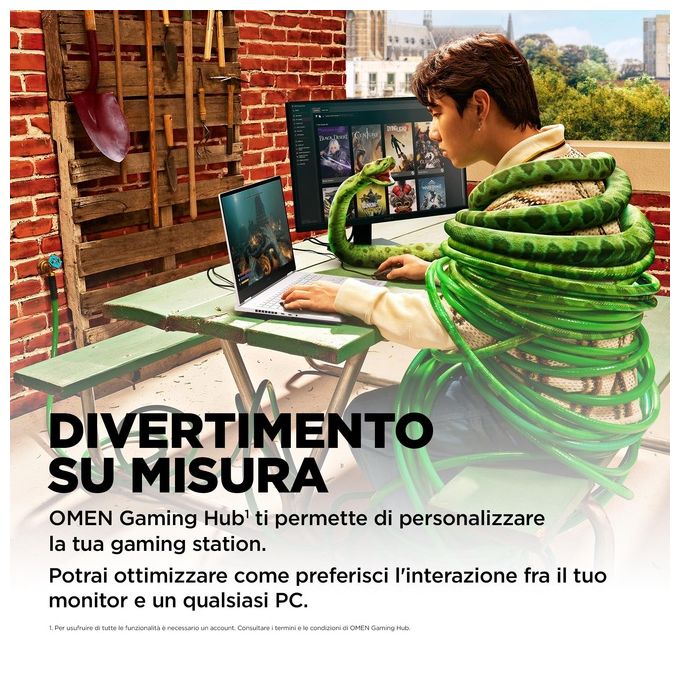 HP 780D9AA#ABB OMEN 24 Monitor Gaming 23,8'' FHD 1920x1080 IPS 165 Hz 1 ms AMD FreeSync Premium colore Nero