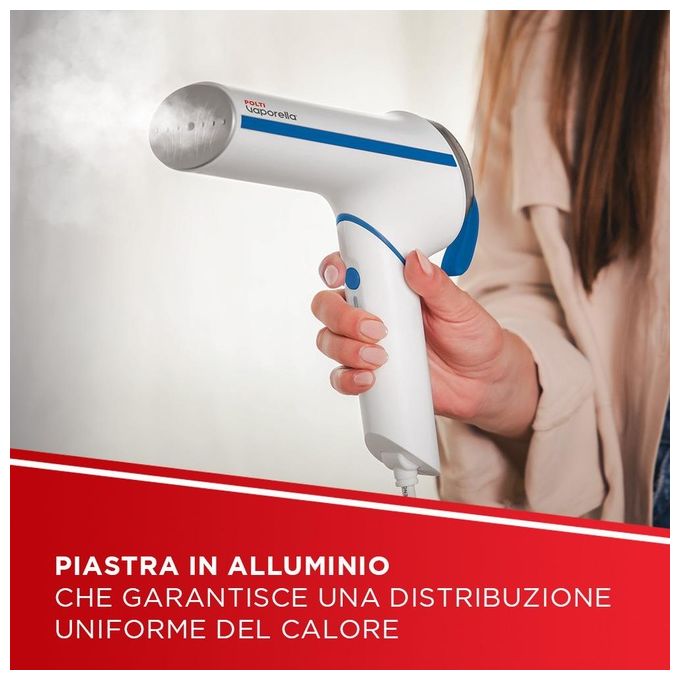 Polti GSM50B Ferro da Stiro Verticale Stiratrice a Vapore Portatile Potenza 800 Watt colore Bianco e Blu