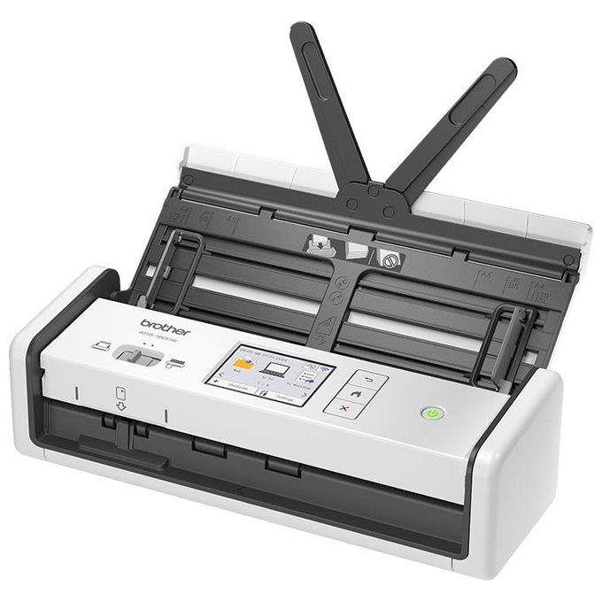 Brother ADS-1800W Scanner Documenti Compatto Duplex Dual CIS Wi-Fi ADF 20 fogli 30 ppm Touchscreen 7.1 cm colore Bianco