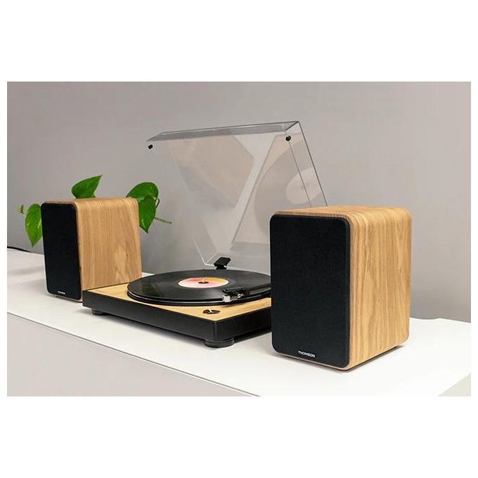 Thomson WS602DUO Casse Acustiche 2.0 Bookshelf 100 W Bluetooth 5.0 RCA Telecomando colore Legno