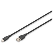 Digitus Cavo Ricarica Guaina Silicone Usb-A- Usb-C 1mt Usb 2.0 60W Nero