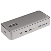 StarTech.com 129UE-USBC-KVM-DOCK KVM Docking Station USB-C per due laptop doppio monitor 4K 60 Hz hub USB 5 porte GbE alimentazione 90W 45W colore Argento