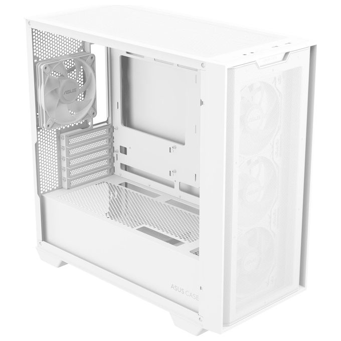ASUS 90DC00H3-B19010 A21 PLUS TG ARGB Case Micro ATX e Mini ITX con Pannello Frontale Mesh e Vetro Temperato 4 Ventole ARGB Preinstallate Supporta Radiatori 360 mm e Schede Grafiche 380 mm colore Bianco