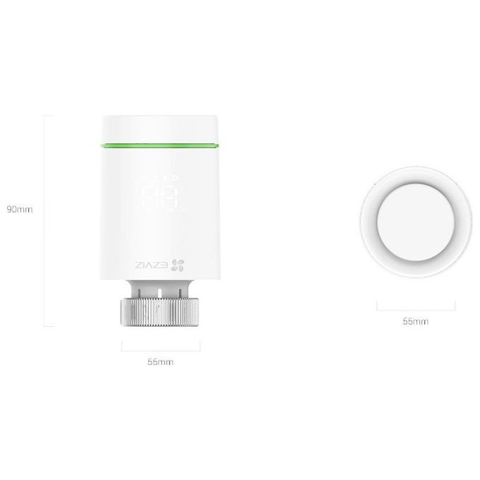 Ezviz CS-T55 Valvola Termostatica Smart per Termosifoni Zigbee Alexa Google Assistant colore Bianco