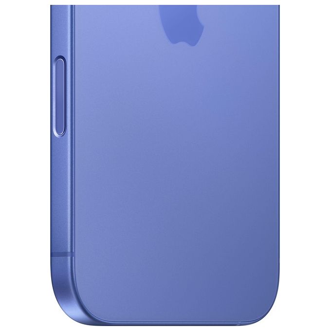 Apple MYEC3QL-A iPhone 16 Smartphone 5G 128GB Display 6.1'' OLED Chip A18 Doppia Fotocamera 48MP IP68 colore Blu