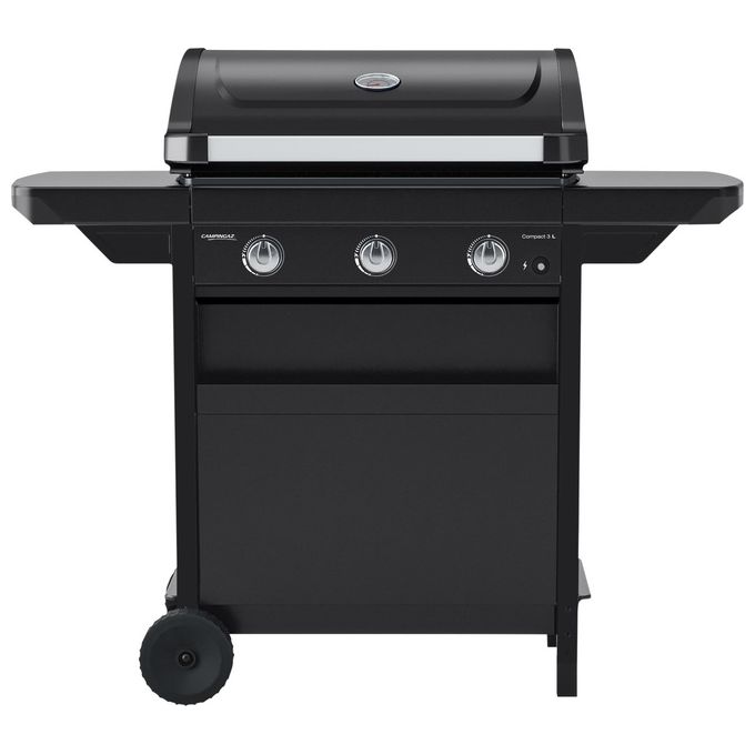 Campingaz 2181054 1 Series Compact Barbecue Carrello Gas 3 Fuochi 7500 W con Griglia e Termometro colore Nero