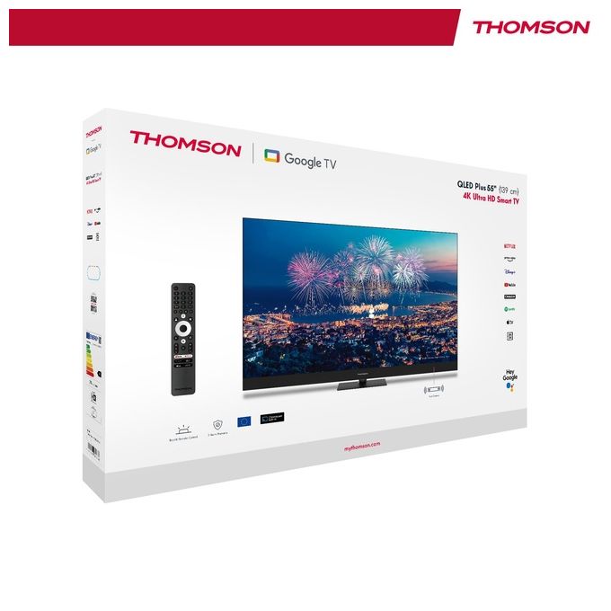 Thomson 55QG6C14 Q70 Series Smart TV QLED 55'' 4K Ultra HD Google TV Dolby Vision Dolby Atmos Wi-Fi colore Nero