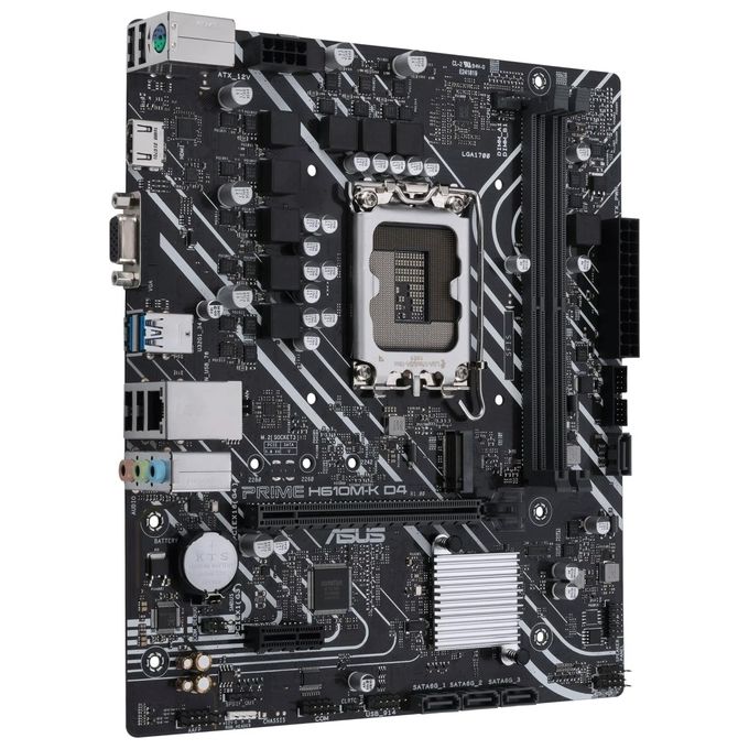 Asus PRIME H610M-K D4 Scheda Madre micro ATX Intel H610 LGA 1700 DDR4 64 GB M.2 4xSATA USB 3.2 Gen 1 HDMI colore Nero