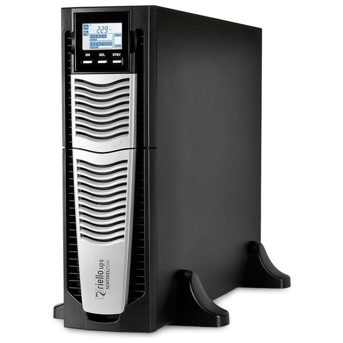 Riello UPS SDU6000PTDIS Sentinel Dual 6000VA UPS a doppia conversione online 6000 W 10 prese IEC C13 1 presa IEC C20 USB RS-232 Rackmount Tower 3U colore Nero