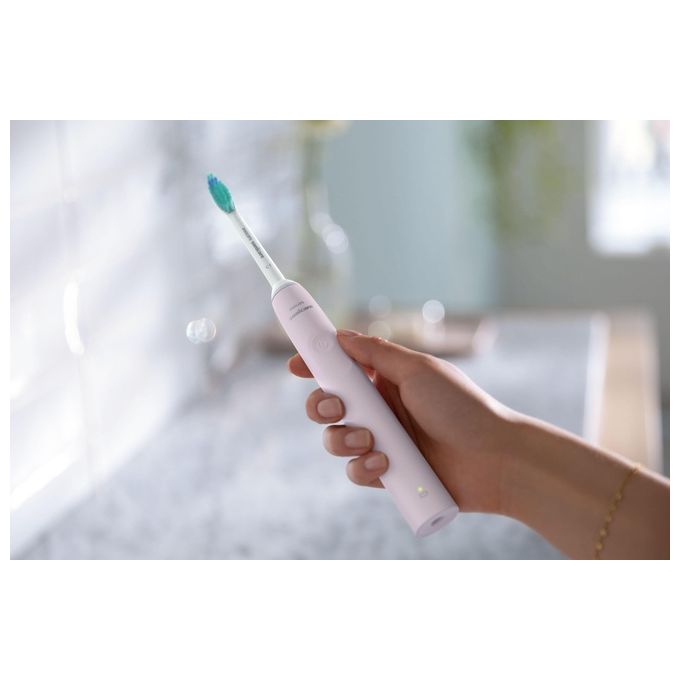 Philips HX3651-11 Sonicare 2100 Spazzolino Elettrico Sonico 1 modalita' SmartTimer autonomia 14 giorni colore Rosa