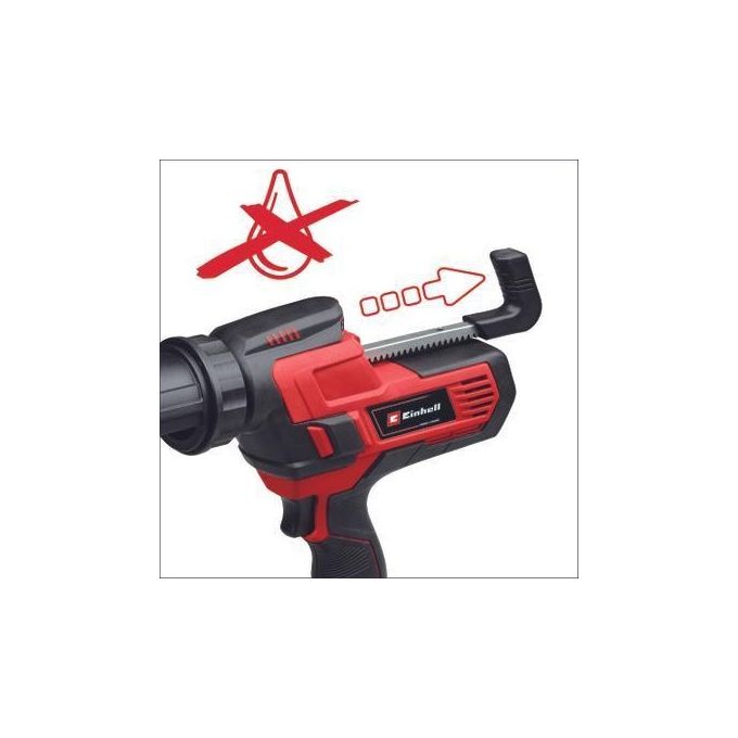 Einhell TE-SG 18-10 LI SOLO Pistola per silicone a batteria 18V 310 ml 2000N luce LED anti-gocciolamento colore Nero Rosso