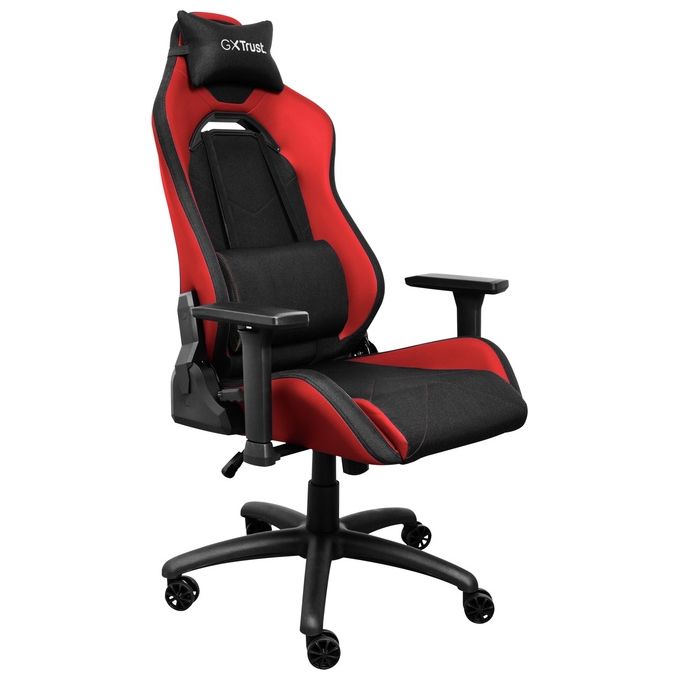 Trust 25064 GXT 714 Ruya Sedia da gaming universale Schienale e braccioli regolabili Peso massimo 150 Kg Altezza utente fino a 195 cm colore Rosso