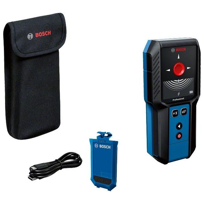 Bosch GMS 120-27 Professional Rilevatore Multimateriale metalli ferrosi non ferrosi cavi legno IP54 Li-ion colore Nero Blu