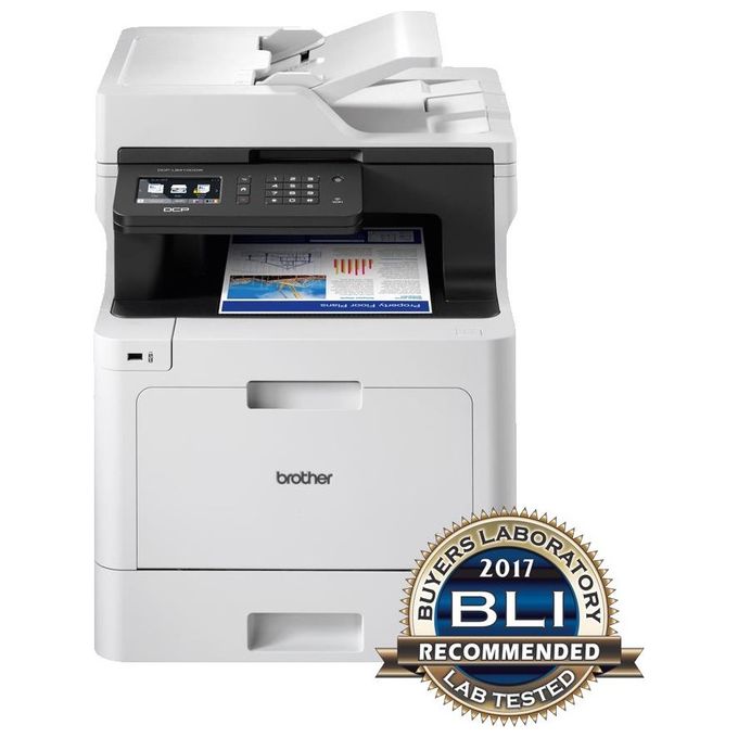 Brother DCP-L8410CDW Stampante Multifunzione Laser A4 Colori 3 in 1 31 ppm Fronte Retro WiFi LAN USB Touchscreen colore Nero Bianco