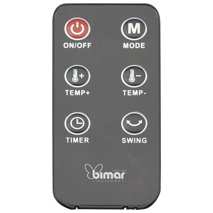 Bimar HP130 Termoventilatore a Colonna PTC 2000W per ambienti fino a 20 m² Wi-Fi Bluetooth Controllo Vocale Alexa Google colore Antracite