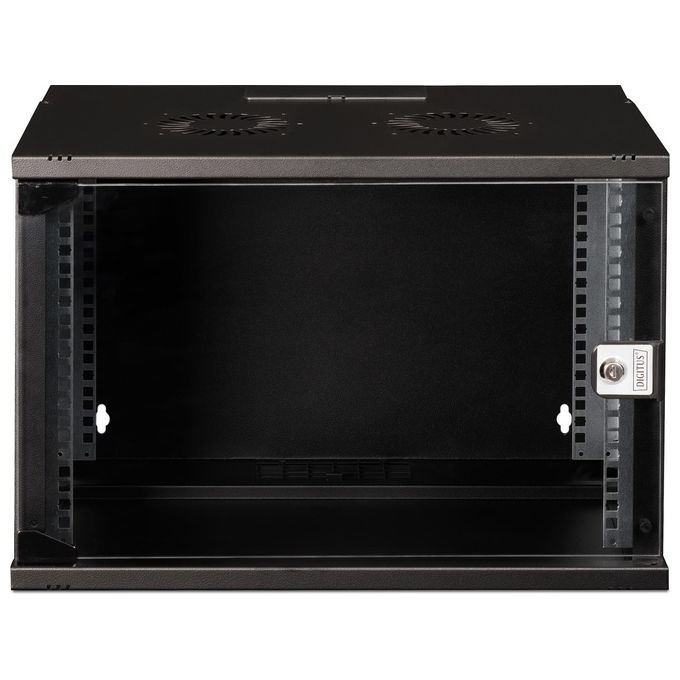 Digitus DN-49203 SOHO PRO Armadio Rack a Parete 19'' 7U 540x400 mm Carico Max 60 Kg Porta in Vetro IP20 colore Nero