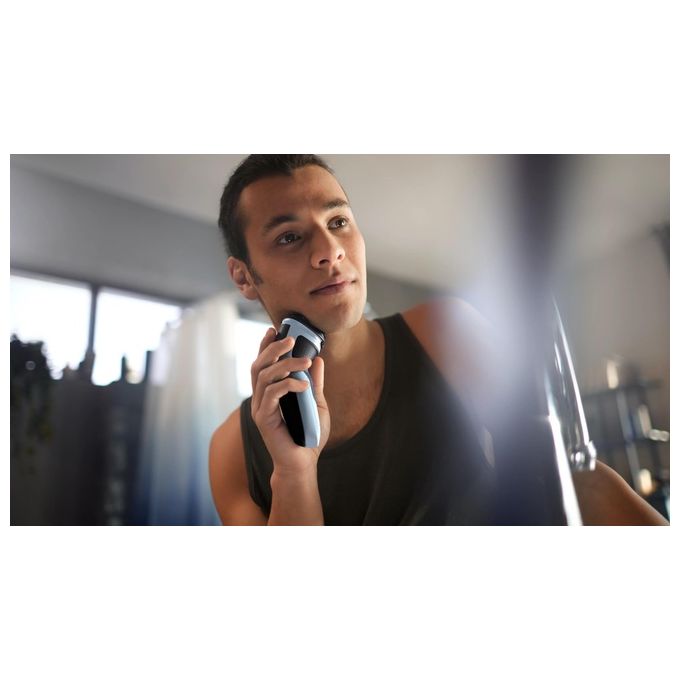 Philips X3003-00 Serie 3000X Rasoio elettrico rotativo wetanddry 3 testine autonomia 40 min colore Nero Blu