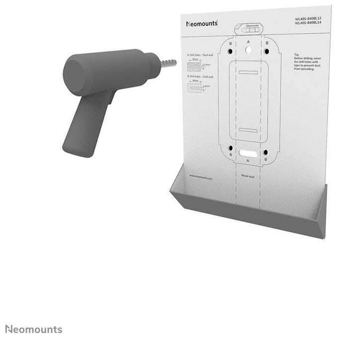 Neomounts by Newstar WL40S-840BL12 Supporto a Parete Full Motion per Schermi 32-55'' VESA 100x100-200x200 Inclinabile e Girevole con Gestione Cavi colore Nero