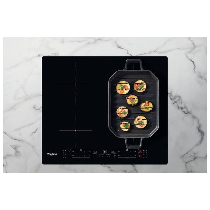 Whirlpool WBB8360NE Piano cottura a Induzione 59 cm 4 zone ConnexionZone Booster 6°Senso Touch colore Nero
