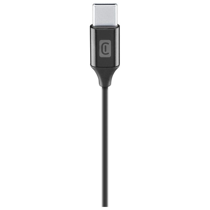 Cellular Line Auricolari con Microfono e Filo Nero
