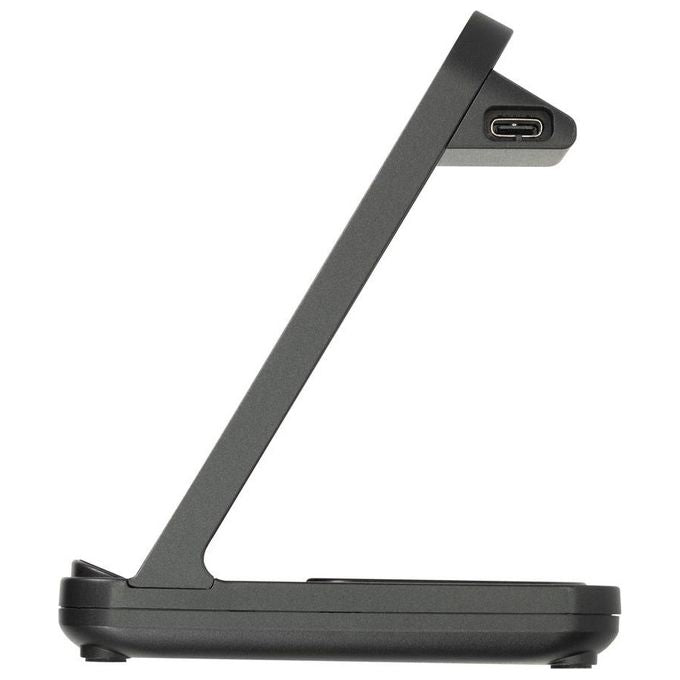 RivaCase VA4916 Caricatore Stand Wireless 3 in 1 Compatibile con iPhone Samsung e Apple Watch 15 W colore Nero