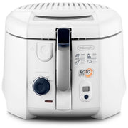 De'Longhi F28533.W1 RotoFry Friggitrice Cestello Rotante 1 Kg 1.3 L 1800 W Timer Digitale Vasca Antiaderente colore Bianco