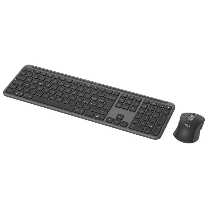 Logitech MK950 Signature Slim Kit Tastiera e Mouse Wireless Bluetooth QWERTY Italiano Multi Dispositivo colore Grafite