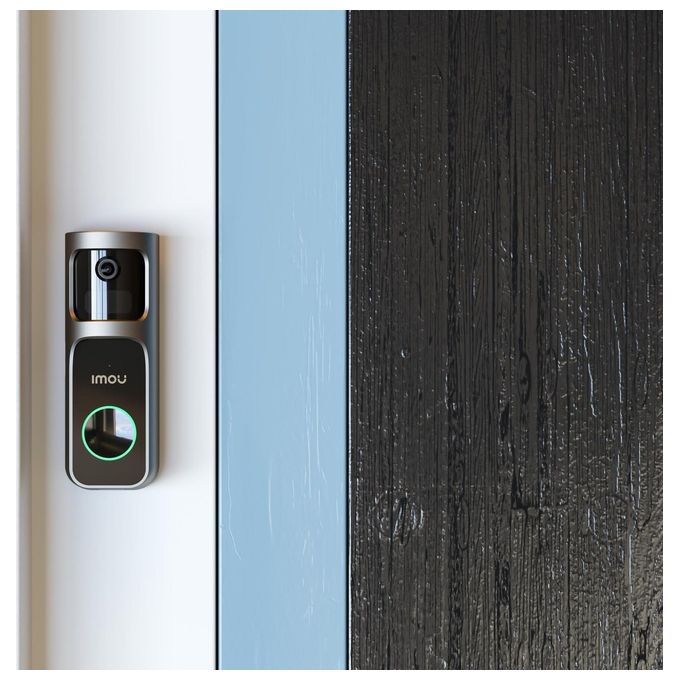 Imou DB-2SP-3T0W-DS2S Doorbell 2S Kit Videocitofono Wi-Fi 2K 3MP Batteria 5000 mAh Visione Notturna IR colore Nero
