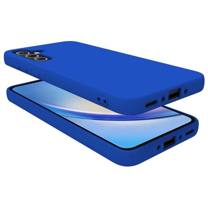Celly CROMO1064BL Cromo Cover Samsung Galaxy A55 5G TPU Soft-Touch Microfibra colore Blu