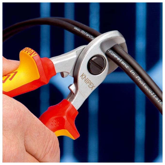 Knipex Cesoia per Cavi con Molla di Apertura Isolamento 165mm