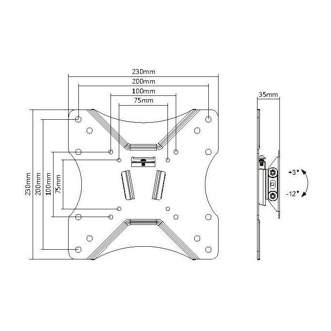 Equip 650401 Supporto da Parete per Tv a Schermo Piatto 42'' Nero