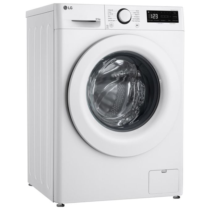 LG D2R3S08AIDD Serie R3 Lavasciuga Slim 8-5 Kg 1200 rpm Classe E AI DD Eco Hybrid Allergy Care (85x60x47.5 cm) colore Bianco