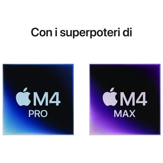 Apple MX2F3T-A MacBook Pro 14'' Portatile con chip M4 Pro CPU 14 core GPU 20 core 24 GB 1 TB SSD colore Argento