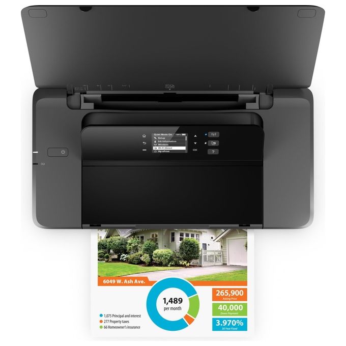 HP CZ993A OfficeJet 200 Stampante Portatile Inkjet A4 Wi-Fi USB 10 ppm 1200 dpi 128 MB colore Nero