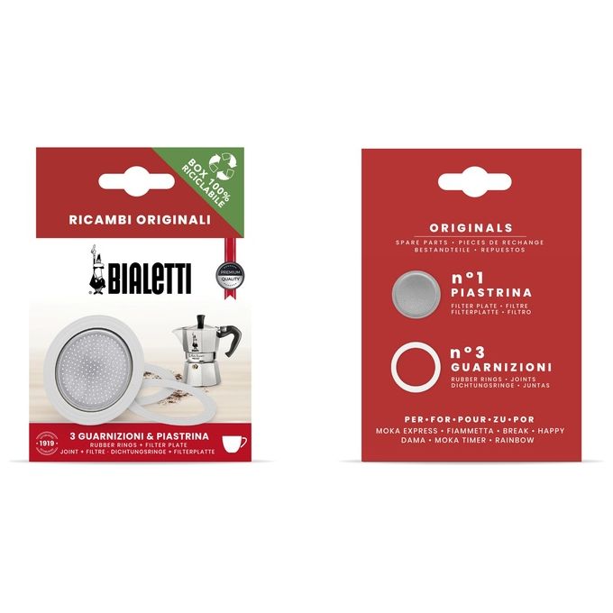 Bialetti Guarnizioni con Filtro per Caffettiera 3-4 Tazze