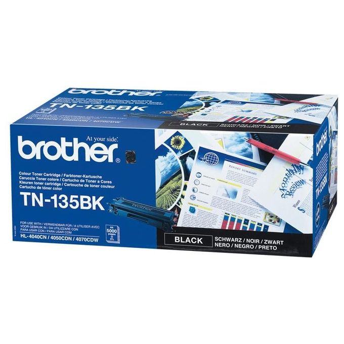 Brother TN135BK Cartuccia Toner Laser Originale 5000 Pagine colore Nero