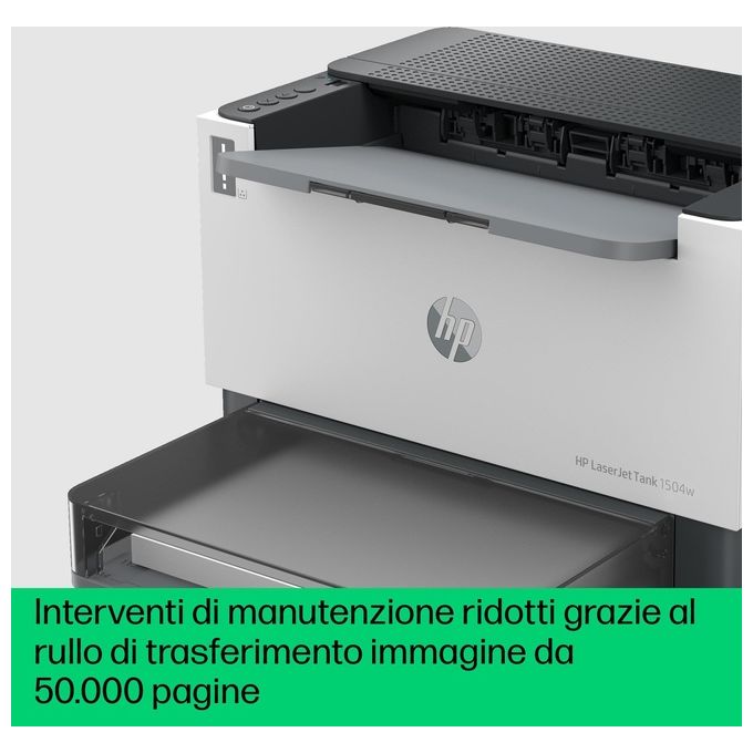 HP 2R7F3A LaserJet Tank 1504w Stampante Laser Monocromatica 22 ppm 5000 pagine Wi-Fi USB LCD colore Bianco