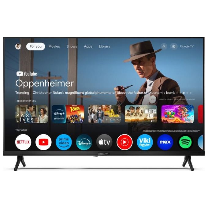 Sharp 32GF3265E Smart TV 32'' QLED Full HD Google TV Wi-Fi DVB-T2 HDR10 colore Nero