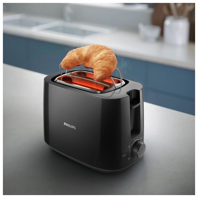 Philips HD2581-90 Daily Collection Tostapane 2 Fette 830W Nero