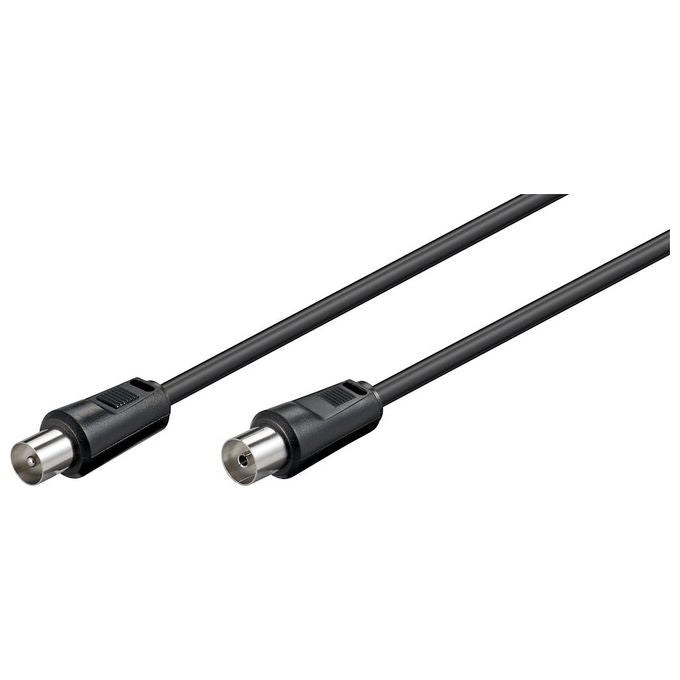 Ednet cavo antenna maschio-femmina mt 10 colore nero