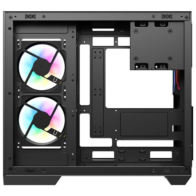 Itek ITGCADCDSB DARK CAVE DS Case Tower Gaming ATX micro ATX Mini ITX 3x120mm ARGB Vetro Temperato USB Type C colore Nero