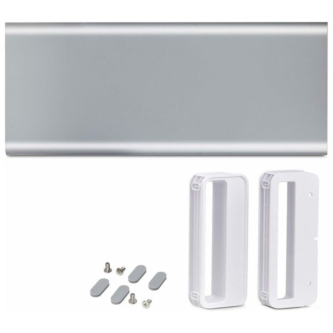 StarTech.com 1MFSW-MONITOR-RISER Supporto per Monitor Ergonomico fino a 15 Kg Altezza Fissa 9 cm Piattaforma in Acciaio colore Argento
