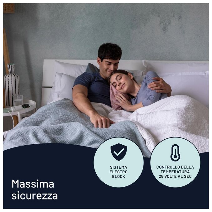 Imetec Scaldasonno Adapto M 6T 100% Lana e Merino 150x16cm