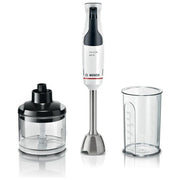 Bosch MSM4W220 Serie 4 ErgoMaster Frullatore ad Immersione 600W QuattroBlade con Tritatutto e Bicchiere Graduato colore Bianco