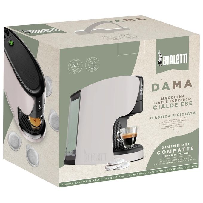 Bialetti 098150531 Dama Macchina da caffe' a Cialde ESE 0,4 L 15 bar 1450 W con 30 Cialde ESE 44mm incluse colore Rosso