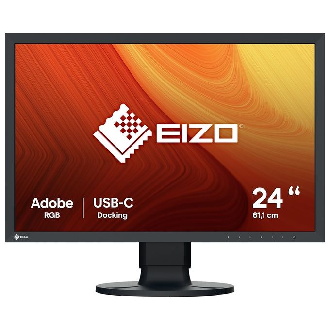 EIZO CS2400S ColorEdge Monitor Grafico 24.1'' 1920x1200 USB-C Hub 4 Porte 70W Alimentazione AdobeRGB 99% DCI-P3 95% colore Nero