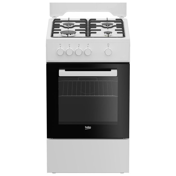 Beko FSG522DWC Cucina a Gas 4 Fuochi Forno a Gas 55 L Grill Termocoppia (85x50x60 cm) colore Bianco