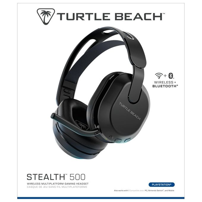 Turtle Beach TBS-3103-05 Stealth 500 Auricolare Gaming Wireless Dual Mode 2.4 GHz e Bluetooth 5.2 con Autonomia 40 Ore colore Nero