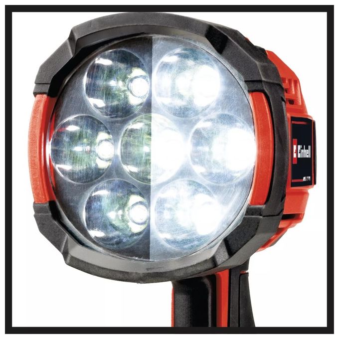 Einhell 4514145 Power X-Change Lampada a batteria 2500 lm 18 V 6500 K colore Nero Rosso